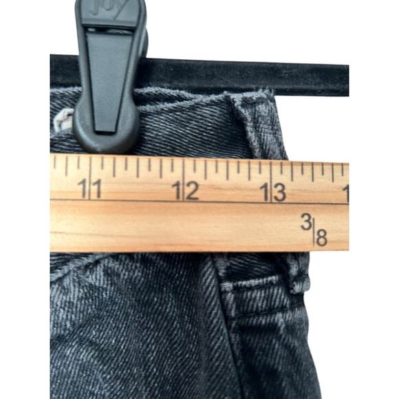 We The Free Jeans 26 Reg High Rise Black Destroyed Exposed Button Fly Raw Hem - Picture 10 of 13